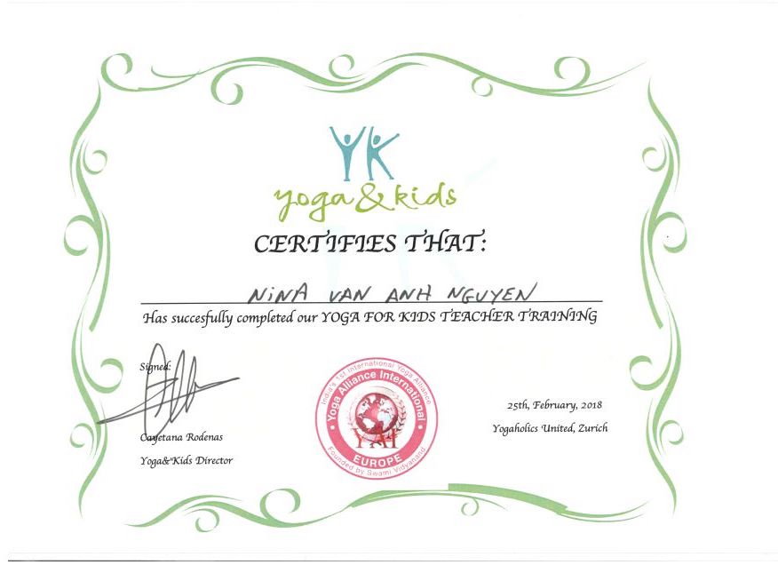 Scan Zertifikat Yoga Kids